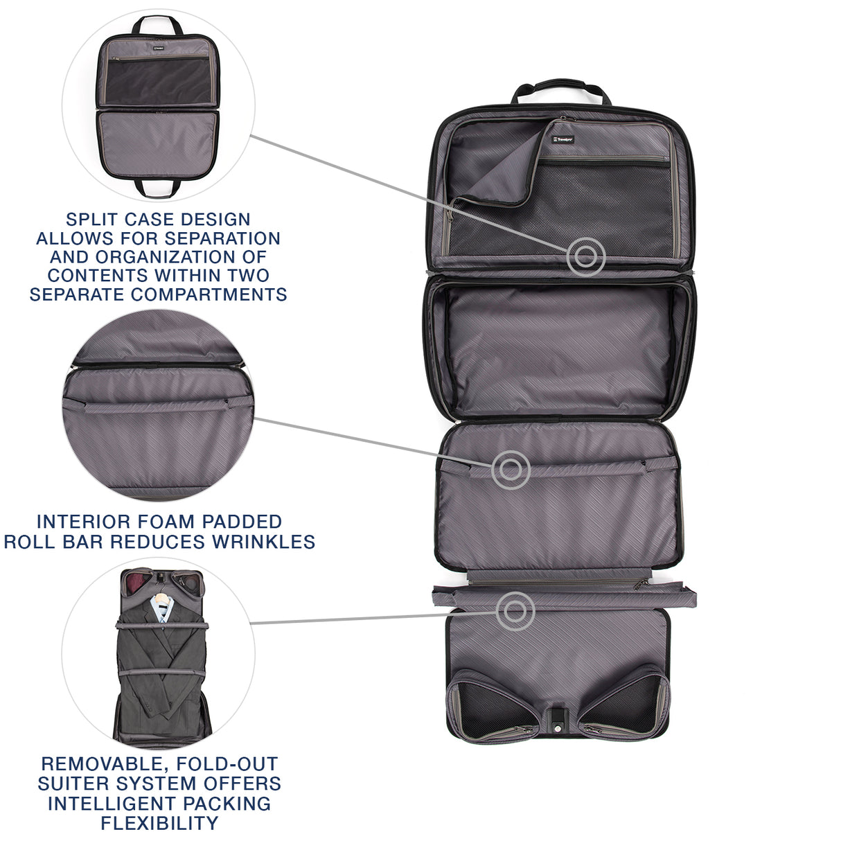 Travelpro Crew Versapack Weekender Carry-on Duffel Bag w/Suiter