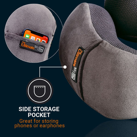 Go Travel Ultimate 3.0 Travel Pillow (Dark Grey) , , 489.301_d