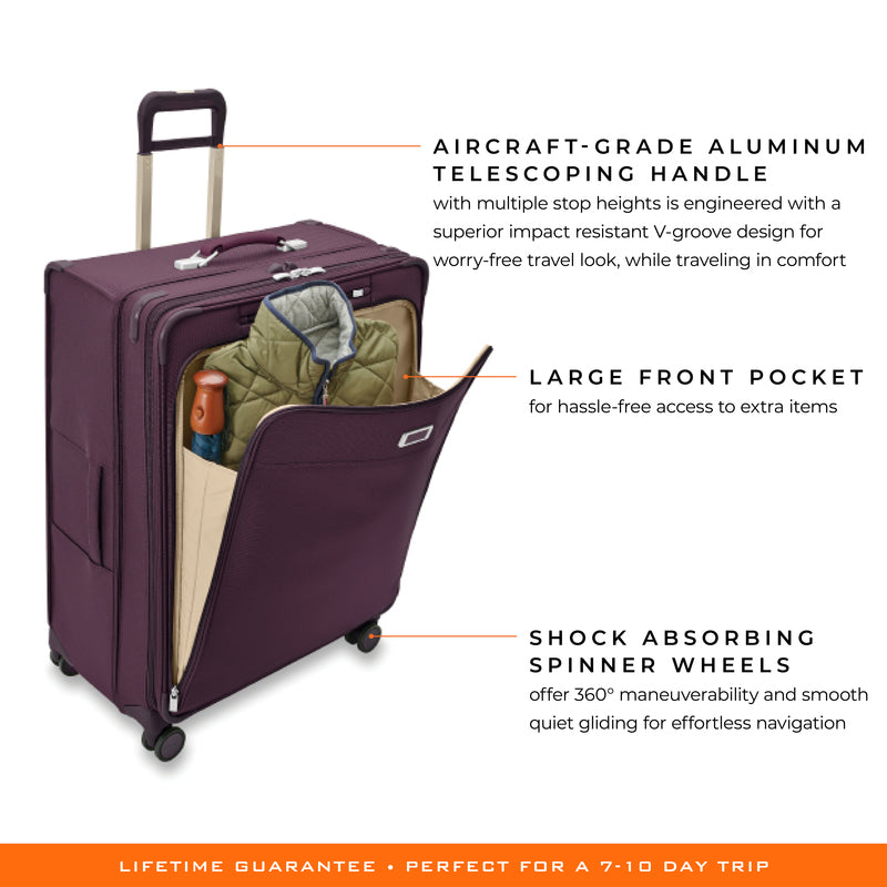 Briggs & Riley Baseline Limited Edition Extra Large Expandable Spinner - Plum , , BLU131CXSP-642