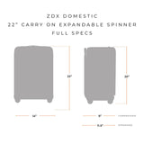 Briggs & Riley ZDX Domestic 22" Carry-On Expandable Spinner , , ZXU122SPX-45