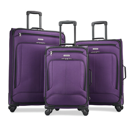 American Tourister Pop Max Spinner Luggage 3 Piece Set , Purple , 1153581717_GROUP