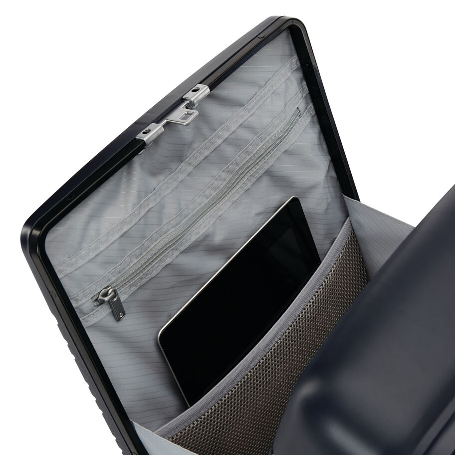 Samsonite Elevation Plus 22x14x9 Carry-On Spinner , , 1429091549_22x14x9_4_FrontPanel_Tablet