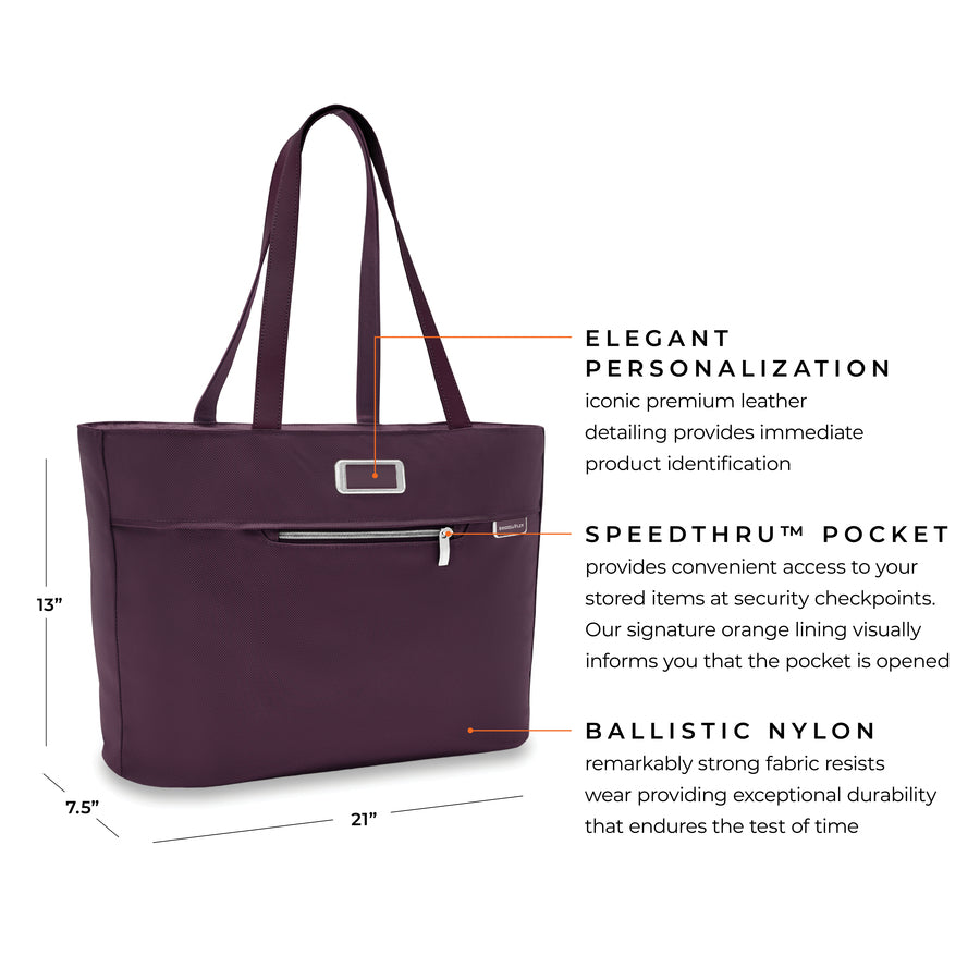 Briggs & Riley Baseline Limited Edition Traveler Tote - Plum , , BL255-64