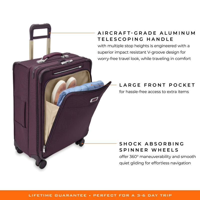 Briggs & Riley Baseline Limited Edition Medium Expandable Spinner - Plum , , BLU126CXSP-642_1