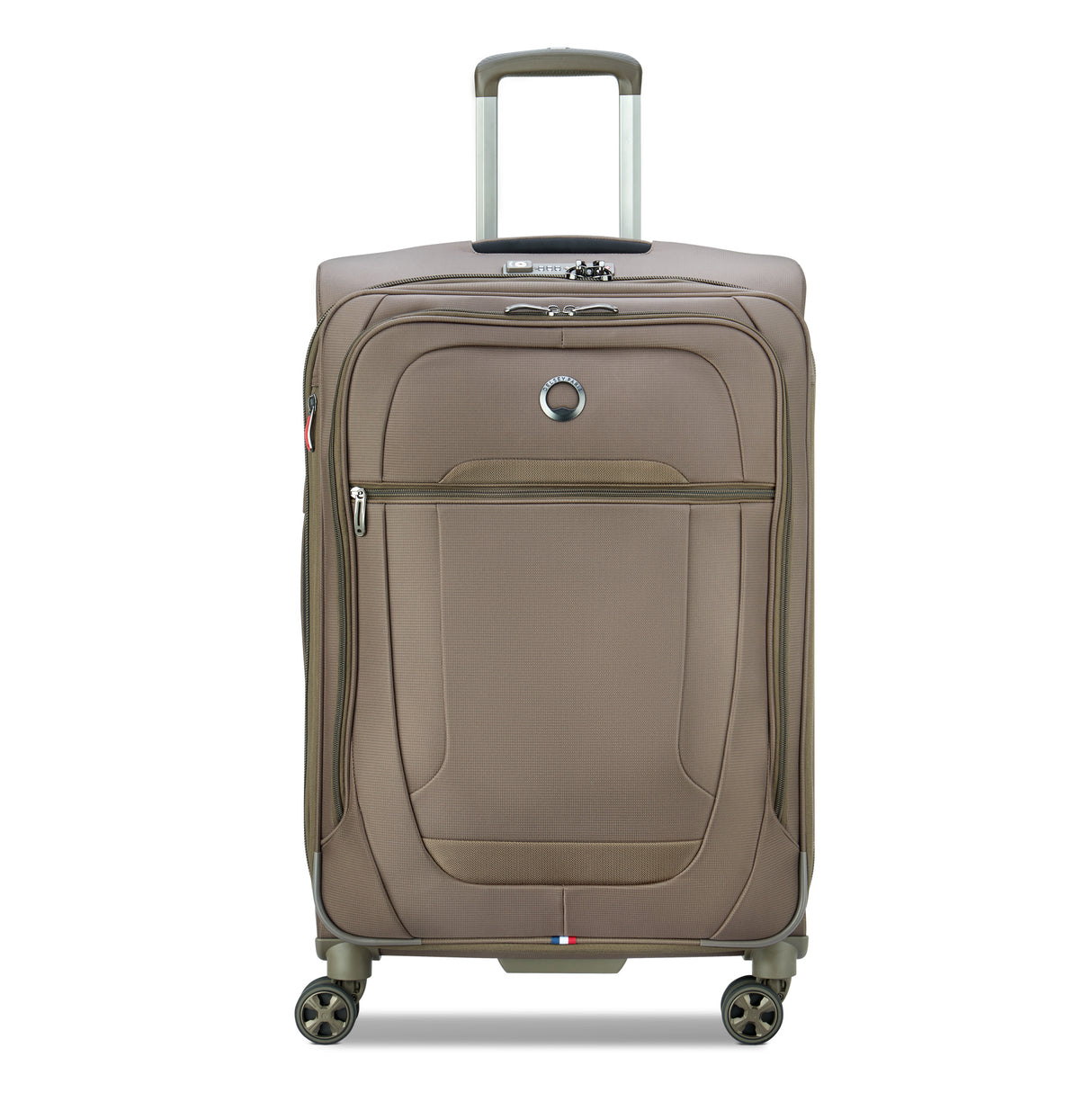 Delsey Helium DLX Medium Checked Expandable Spinner , Mocha , delsey-helium-dlx-40239782006-01