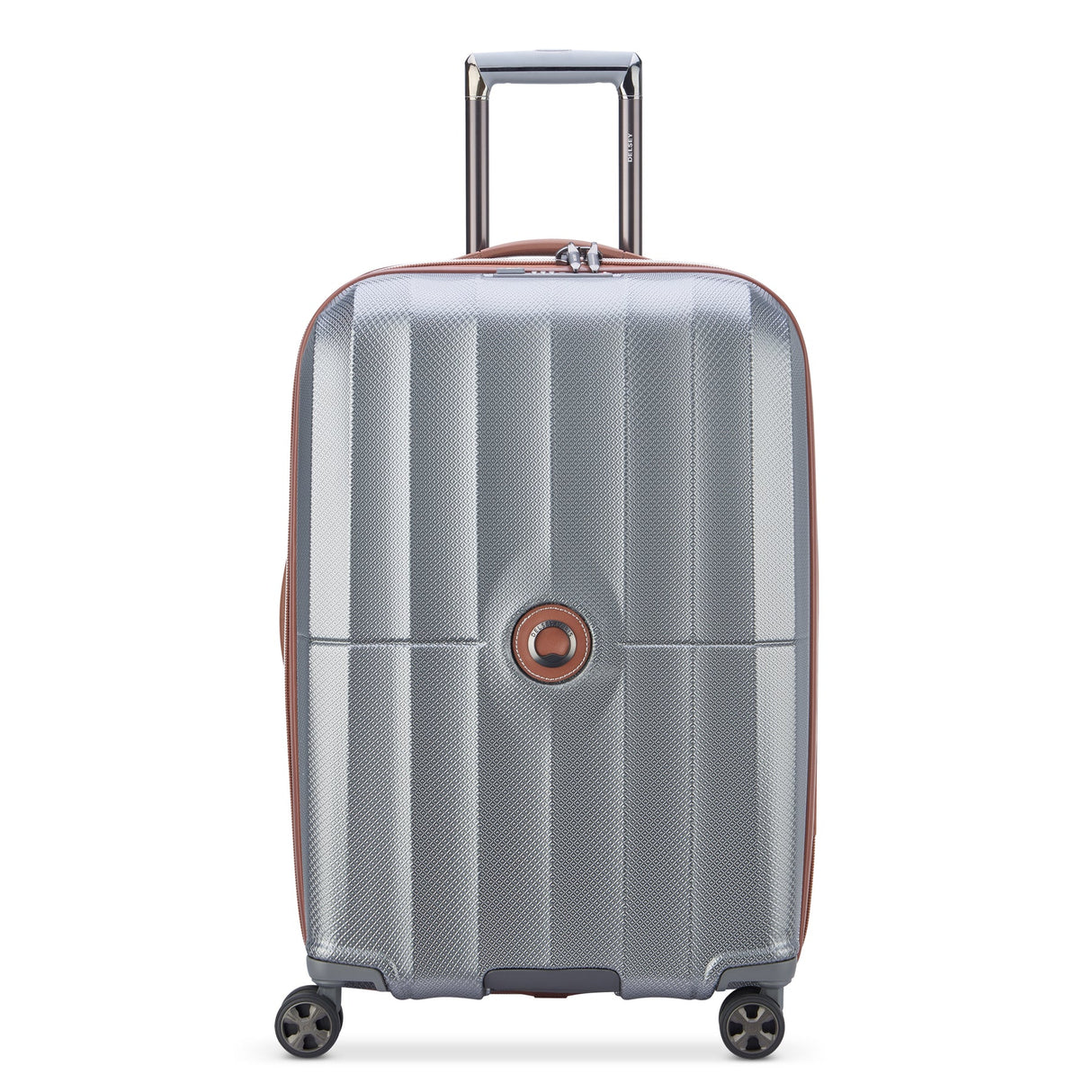 Delsey St Tropez Medium Checked Expandable Spinner , Platinum , delsey-st-tropez-40208782011-01_1800x1800_37a82e43-c7d4-4b3e-a61e-b9ad21a060e5